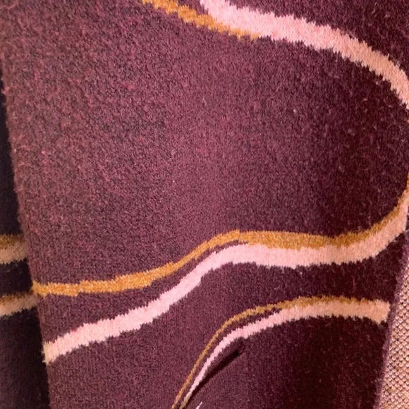 Nine West Swirl Pattern Cardigan in Brown and Pink Medium - Picture 4 of 4